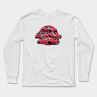 Red JDM classic collection Long Sleeve T-Shirt